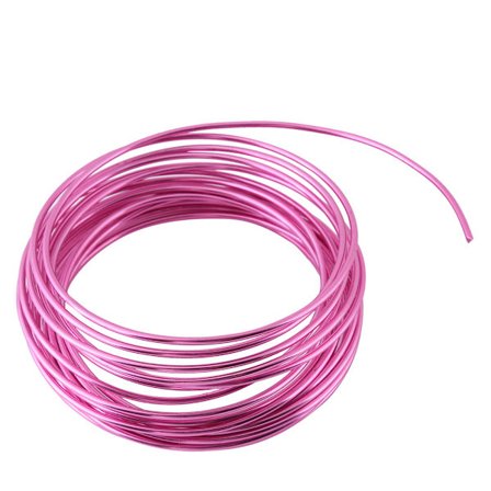 2 mm rund rosa oxiderad aluminiumtråd, 5 meter per rulle, gör-det-själv-hantverk