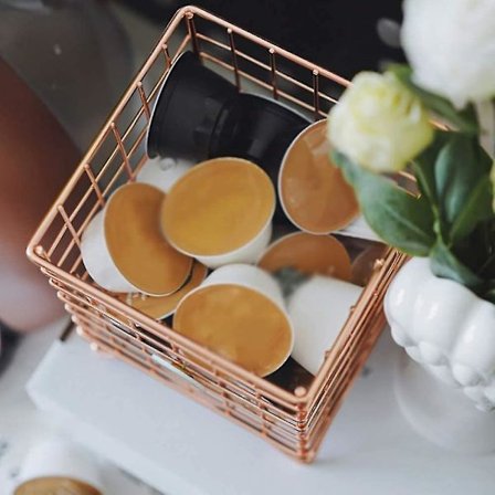 Kaffe Kapsel Holder Metal Opbevaringskurv Skrivebordsopbevaring