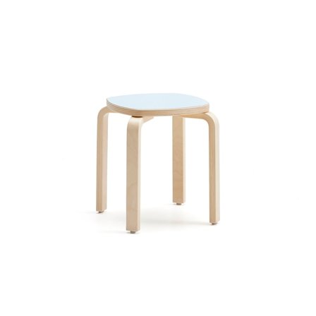 Stołek dziecięcy VIDE, laminat niebieski, W 380 mm