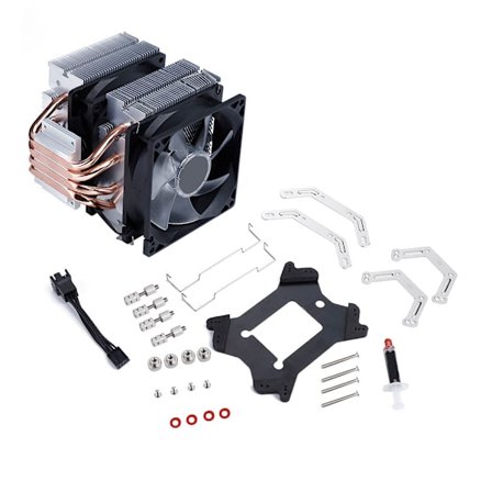 ID-COOLING SE-904TWIN Dobbelt-tårn CPU-køler LED-blæser CPU-køler Dobbelt-tårn CPU-luftkøler