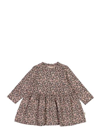 Jersey Dress Sessa Dresses & Skirts Dresses Baby Dresses Long-sleeved Baby Dresses Multi/mønstret Wheat
