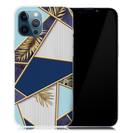 Marmormotiv iPhone 13 Pro Max skal - Fragment Av Färg Och Vinranka