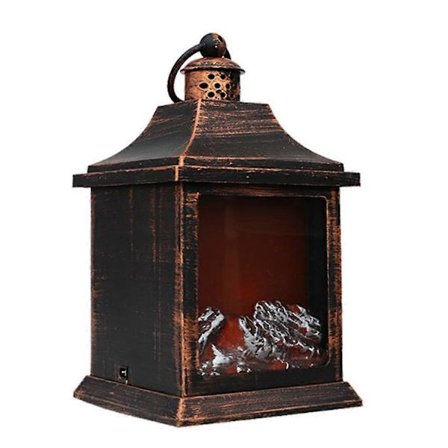 Bordslampa med eldstadsljus Dekor Belysning Kompakt Storlek Högtidsmaterial Typ[HK]