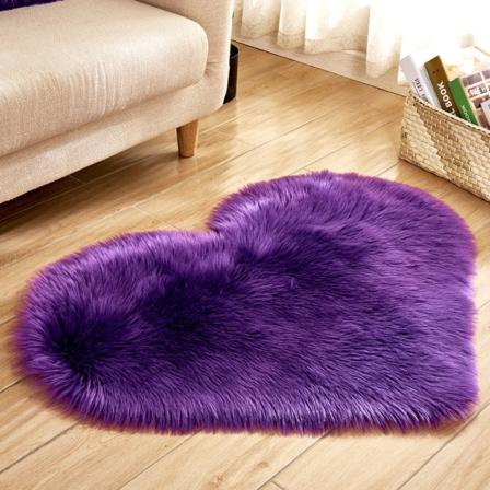 Badematte Sklisikre Absorberende Dusj Badeteppe Teppe Hjem Plysj Purple 50*60cm