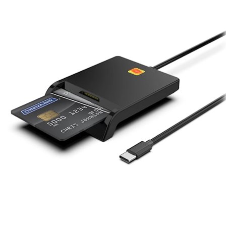 NÖRDIC USB-C Älykortti ja SIM-kortinlukija ISO7816 ID-kortti EMV-luottokortti