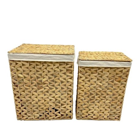 Vandhyacintkurvsæt med låg, 2 stk., 45x35x55 cm