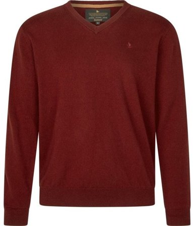 Seeland M's Pine V-Neck Pullover Merlot