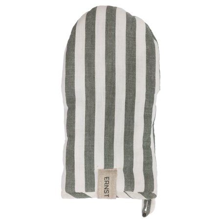 Ernst Ovnhandske med bred stribe, grøn/hvid | KitchenOne