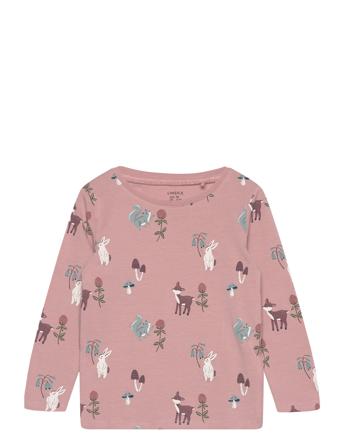 Lindex Top Animal Flower Aop Rosa
