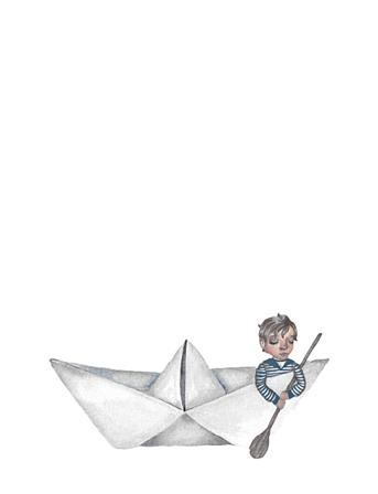 Wall Sticker - Paperboat Fairytale Grey That's Mine