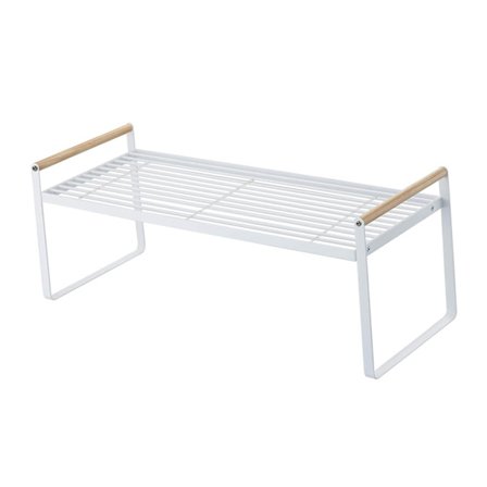 Lagdelt Opbevaringsskab Hylde Let at Installere Multifunktionel Bordplade Organizer til Skåle og Krydderier Stor Hvid