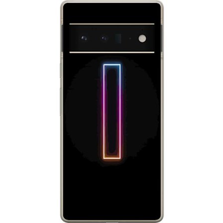 Kompatibel Mobilcover til Google Google Pixel 6 Pro Minimalistisk neonbogstav I i regnbuefarver mod mørk baggrund