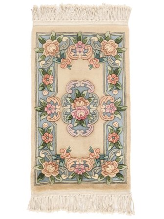 Hand Knotted China 90 Line Rug 60X90 Wool Beige/Brown Small