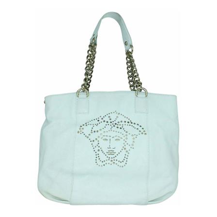 Versace Pre-owned, Pre-owned Shoulder Bag Blauw, Dames, Maat:ONE Size