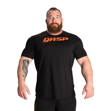 T-shirts GASP Legacy Gym T-shirt Sort Orange - Bodyman.dk
