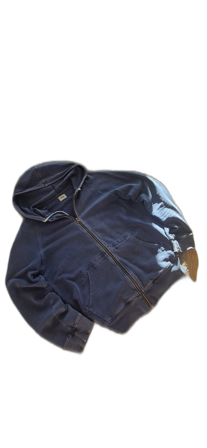 Blå hoodie med dragkedja från Acne studios