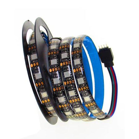 USB LED Strip Lys 5V RGB Vandtæt Sort 5m Led Strip Lys