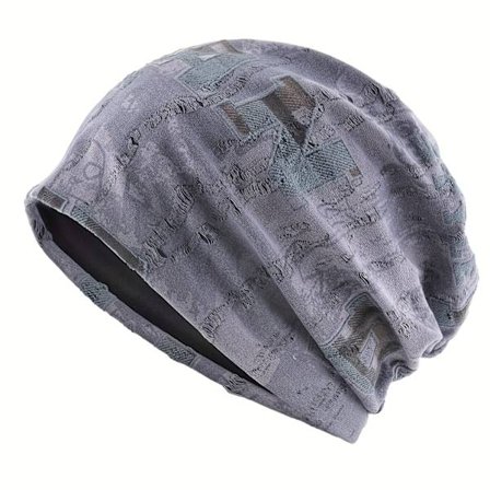 Vintage trykt baggy lue for kvinner menn høst. Elastisk lue med lett, varm design uten brem, pustende og vindtett design, baggy lue Playfu...