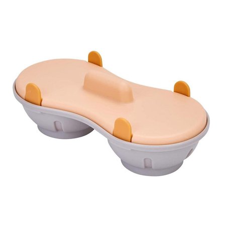 Mikrovågsäggkokare med lock, köksäggkokare, pocherare, ångbox, behållare, orange