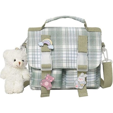 Rygsæk Japansk Skole Håndtaske Holdbar Rygsæk Bogtaske Æstetisk Taske Til Skole, Grøn