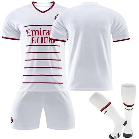AC Milan Udebanes Børne Fodboldtrøje Mænd Træningstrøje Sæt 22/23 - Perfekt Unummereret Unnumbered 2XL
