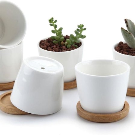 6,5 cm sukkulentpotter, kaktusplantepotter, mini blomsterpotter