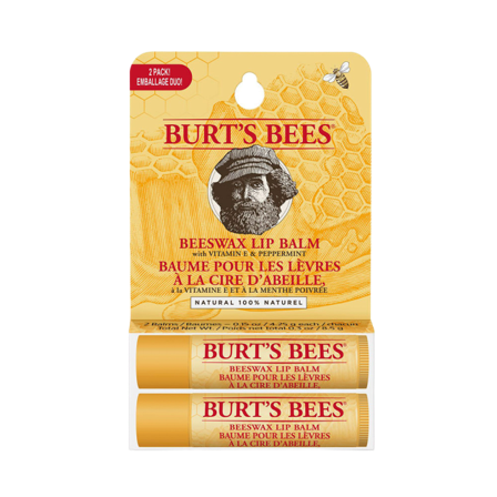 Burt's Bees Beeswax Lip Balm Tube Blister Twin Pack Läppvård Unisex 4,25g x 2