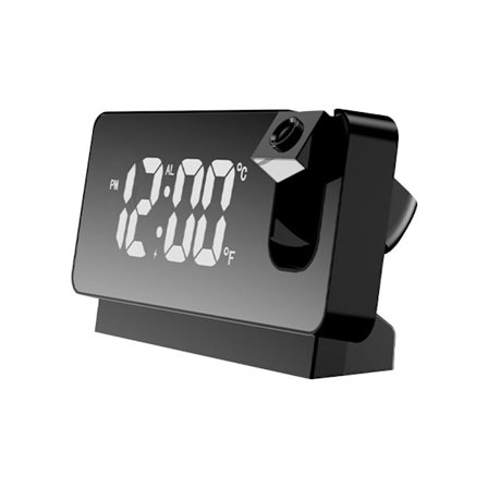 Herätyskello Projektio Herätyskello MUSTAVALKOINEN VALO