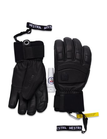Hestra Fall Line - 5 Finger Black/Black - Black - 7