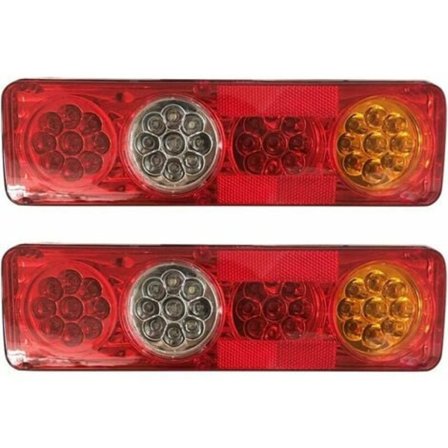 Bil Baklykta 2st 12V 36 LED Bakljus 6 Funktioner Släpvagn Husvagn Lastbil Baklampa