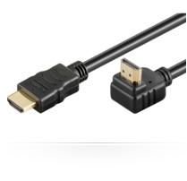 MicroConnect HDMI med Ethernet-kabel - HDMI (hann) til HDMI (hann) vinklet - 2 m