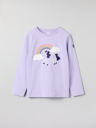 Polarn O. Pyret Långärmad t-shirt enhörning - 92 - barnkläder - purple