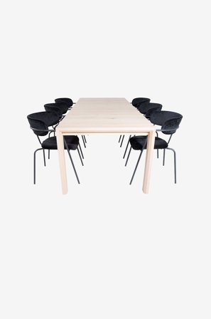Venture Home - Matgrupp Slider med 6st matstolar Arrow - Vit - Matgrupper - Från Homeroom