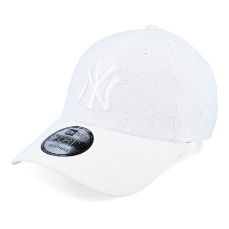New Era - MLB Weiss adjustable Cap - New York Yankees Linen 9FORTY White Adjustable @ Hatstore
