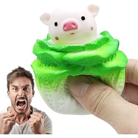 2 Pakke (Gris) Små Stretchy Dyr Stress Relief Legetøy