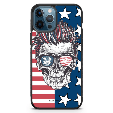 Bjornberry Hårdskal iPhone 12 Pro - USA Dödskalle