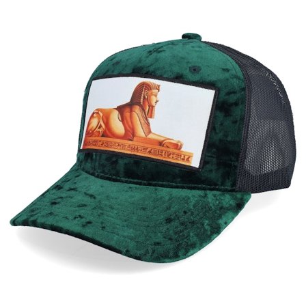 Calza Pennello - Vihreä trucker Lippis - Egyptian Sphinx Velvet Green/Black A-frame @ Hatstore