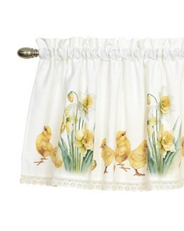 Gardinkappe Påskemotiv Lilly Hvit