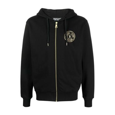 Versace Jeans Couture, Versace Jeans Couture Sweaters Czarny Czarny, Mężczyzna, Rozmiar: XL