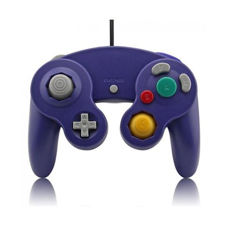 IMATICA LOS PALACIOS Langaton ohjain Nintendo GameCube -yhteensopiva kaapeliohjainkonsoli, violetti sininen