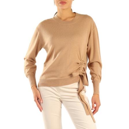 Pennyblack, Round-neck Knitwear Beige, Dames, Maat:L