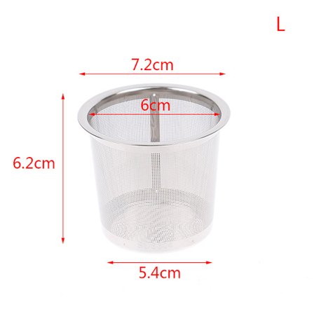 Mesh Tea Infuser Sil Bladfilter Läckor Sil Metal Cup Sta