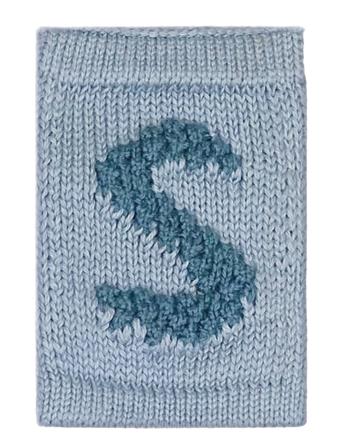 Knitted Letter S, Blue Home Kids Decor Decoration Accessories-details Blue Smallstuff