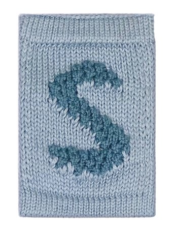 Smallstuff | Knitted Letter S, Blue | ONE SIZE 10 cm