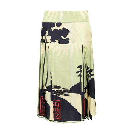 Dsquared2 Printed Rok , Groen , Dames , Maat: S Midirokken