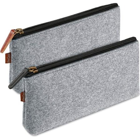 Pennal, filt student stasjonær veske, glidelåsveske for penner, penn