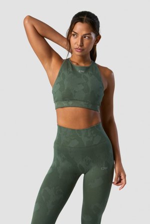 ICANIWILL - Camo Seamless Sports Bra Green - Sports-BH - Damer - Træningstøj fra ICIW