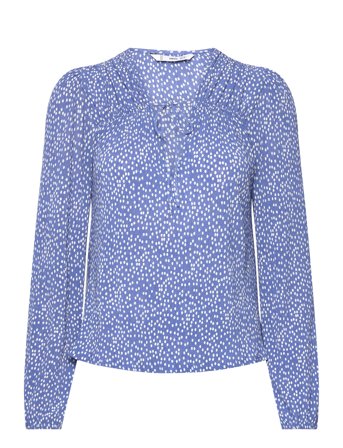 Bow Printed Blouse Blue Mango