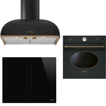 Smeg Colonial Hvidevarepakke, antracit | KitchenOne