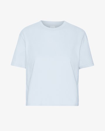 Organic Boxy Crop Tee - Polar Blue XS